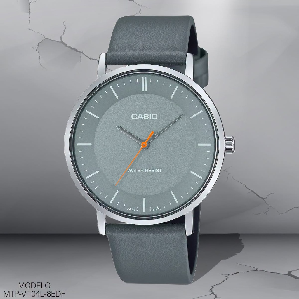 RELOJ CASIO ANALOGO DAM. MTP-VT04L-8EDF CUERO VERDE