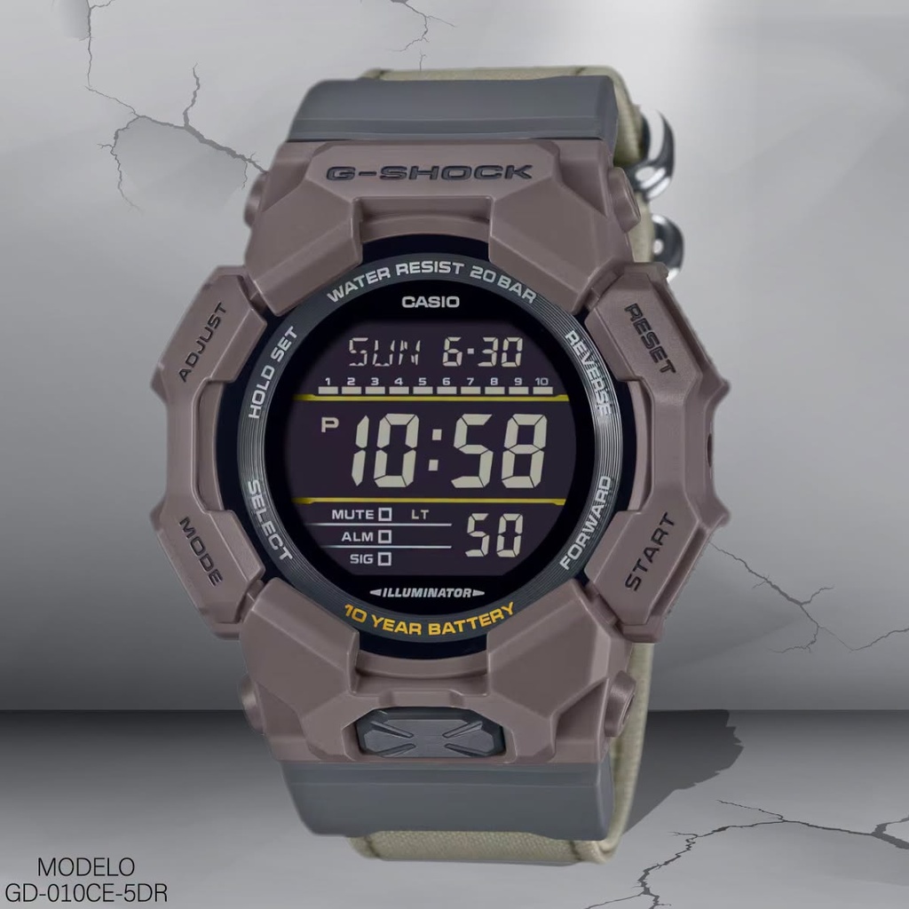 RELOJ CASIO G-SHOCK DIGITAL CAB. GD-010CE-5DR VERDE