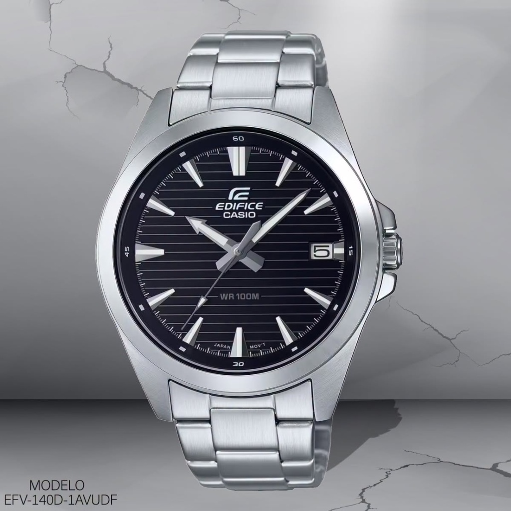 RELOJ CASIO G-EDIFICE ANALOGO CAB.EFV-140D-1AVUDF METAL PLAT.