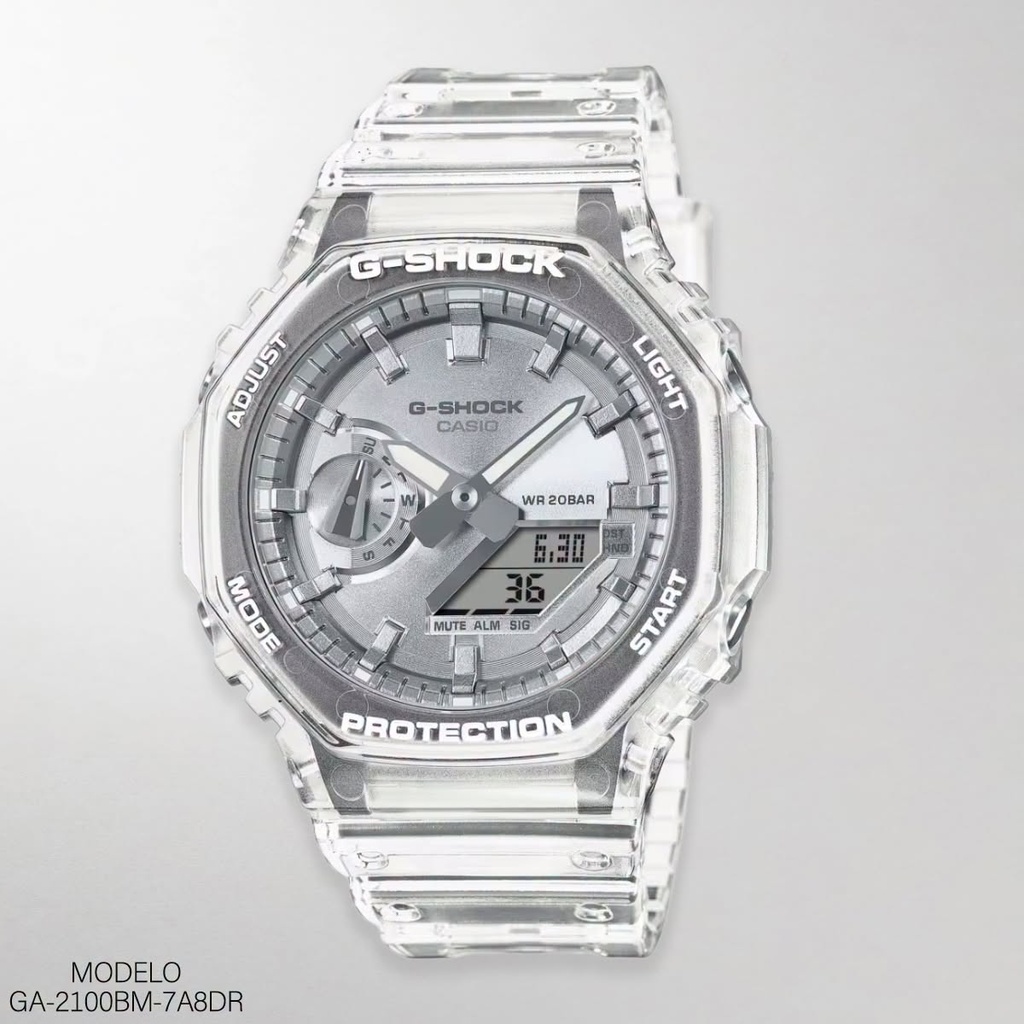RELOJ CASIO G-SHOCK ANA/DIG CAB. GA-2100BM-7A8DR RESINA TRANSP