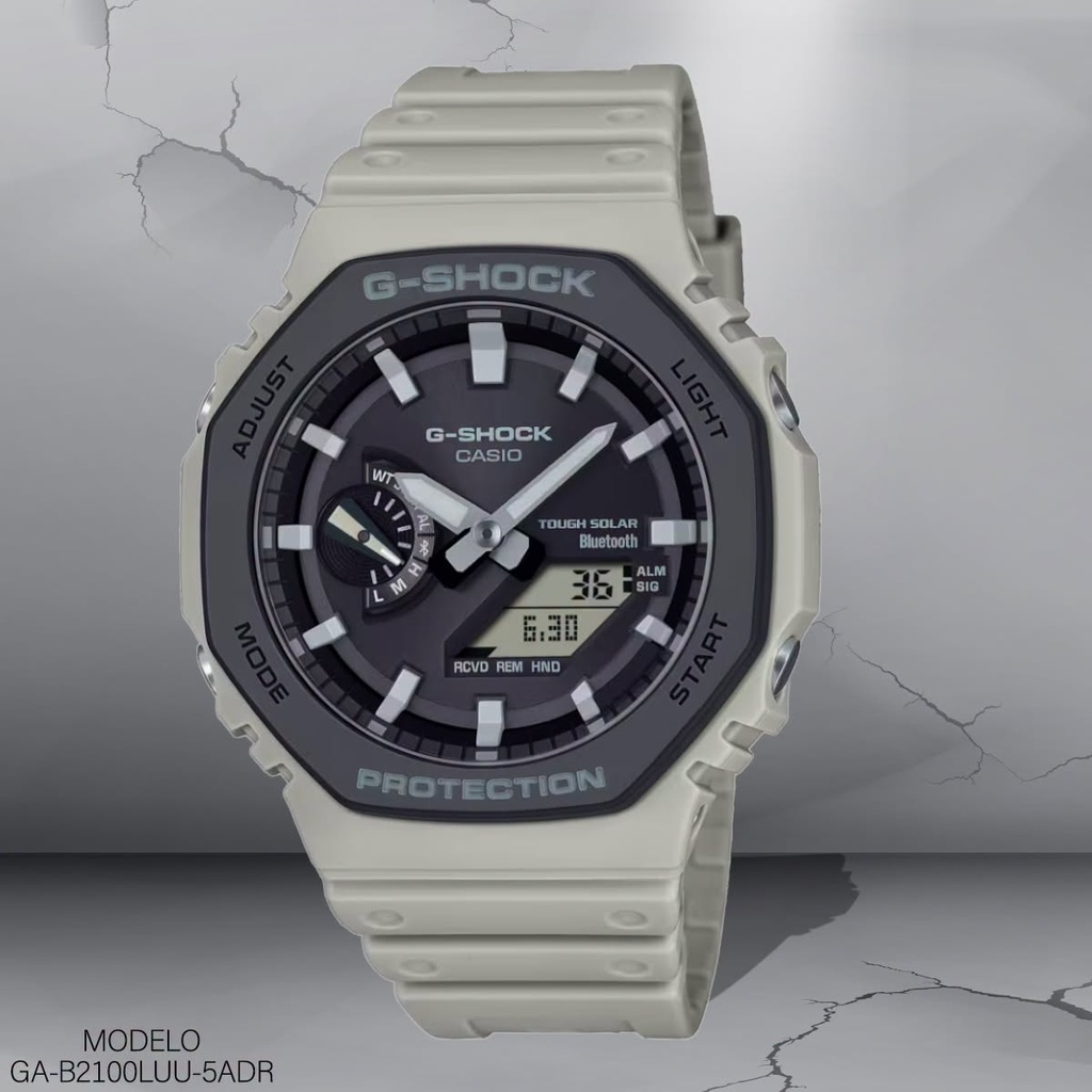 RELOJ CASIO G-SHOCK ANA/DIG CAB.GA-B2100LUU-5ADR RESINA GRIS