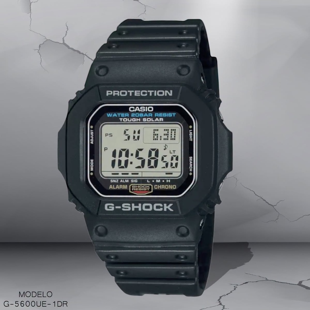 RELOJ CASIO G-SHOCK DIGITAL CAB.G-5600UE-1DR RESINA NEGRA