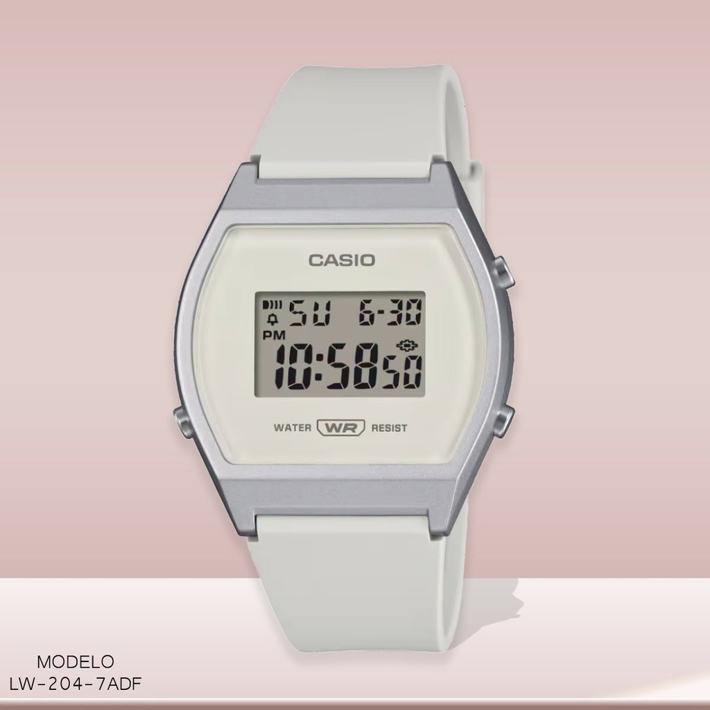 RELOJ CASIO DIGITAL DAM. LW-204-7ADF RESINA CELESTE