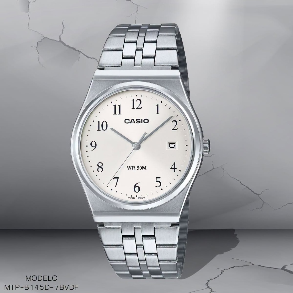 RELOJ CASIO ANALOGO CAB. MTP-B145D-7BVDF METAL PLAT.