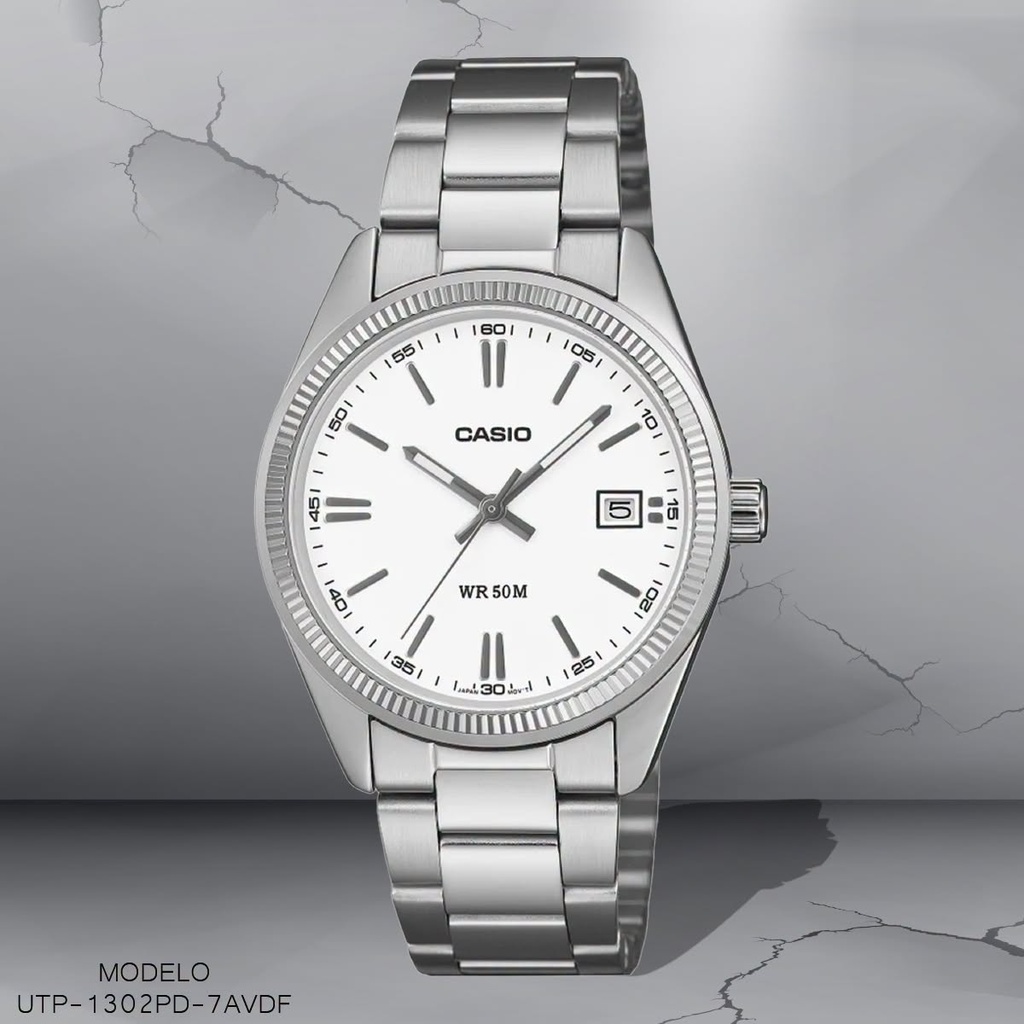 RELOJ CASIO ANALOGO UNI.UTP-1302PD-7AVDF METAL PLAT
