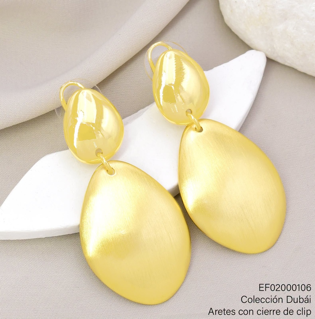 ARETES DUBAI 2 OV LISO/CEPILLADO T702703E/FD26528