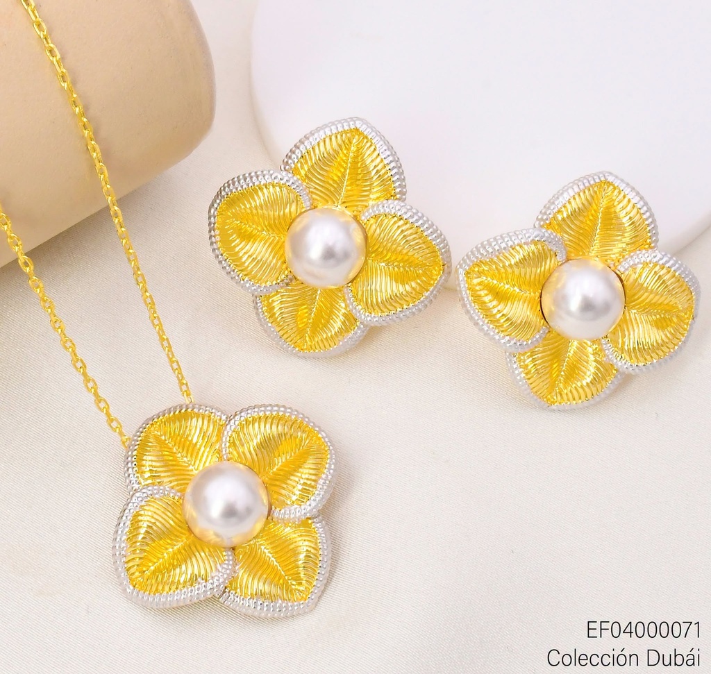 SET DUBAI FLOR GR.4 PET.CENTRO PERLA T117712A/FD26616