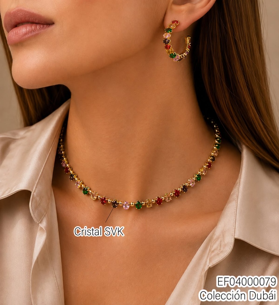 SET DUBAI "C" C/ZIRC. COL.VARIOS C/OMEGA T118407A/FD26327