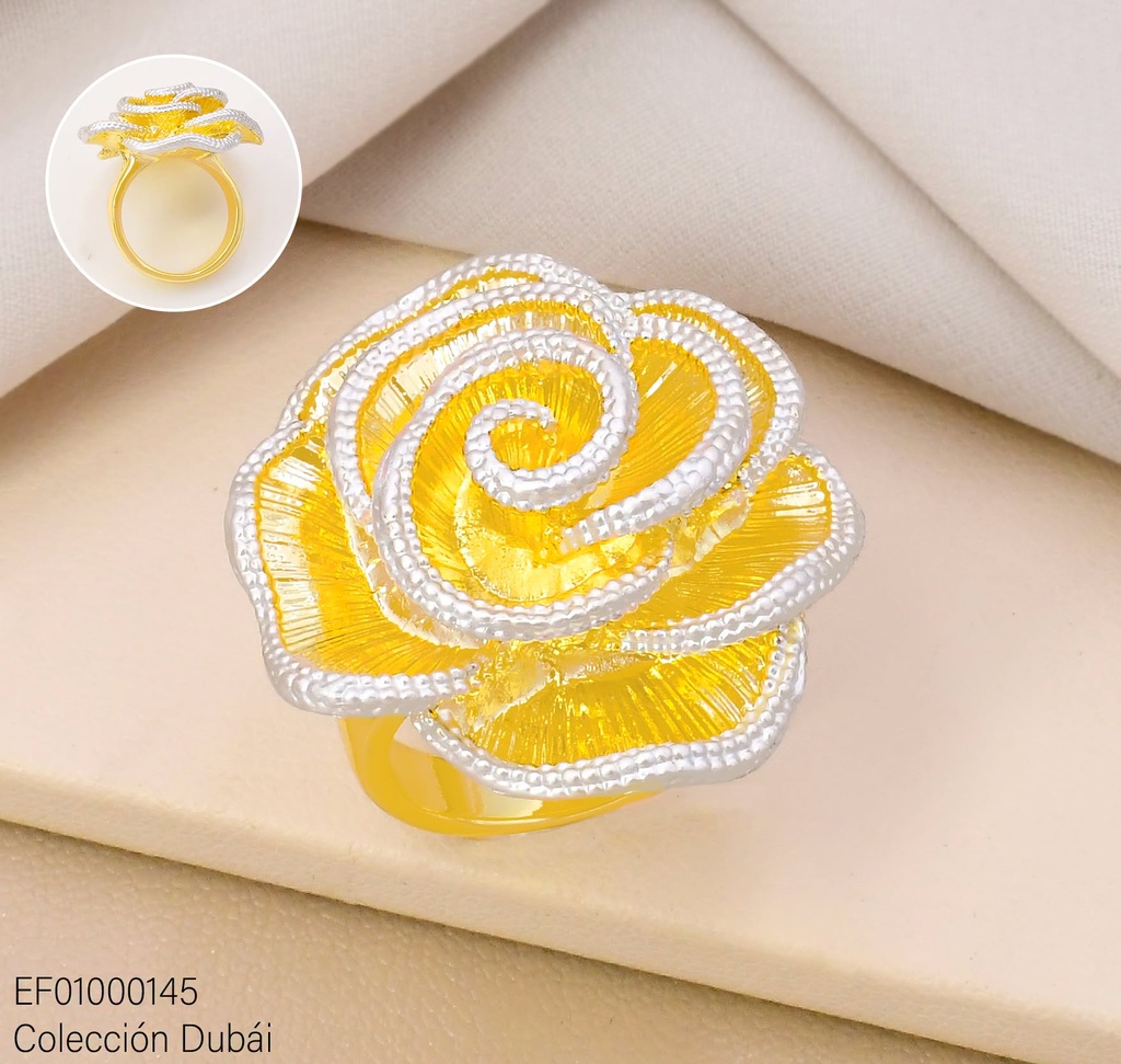 ANILLO DUBAI ROSA BORDE BLANCO T117655R/FD26633