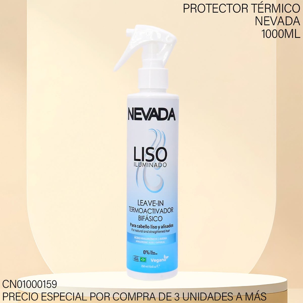 SPRAY CAPILAR NEVADA LISO ILUMINADO 250ML LEAVE IN REF03