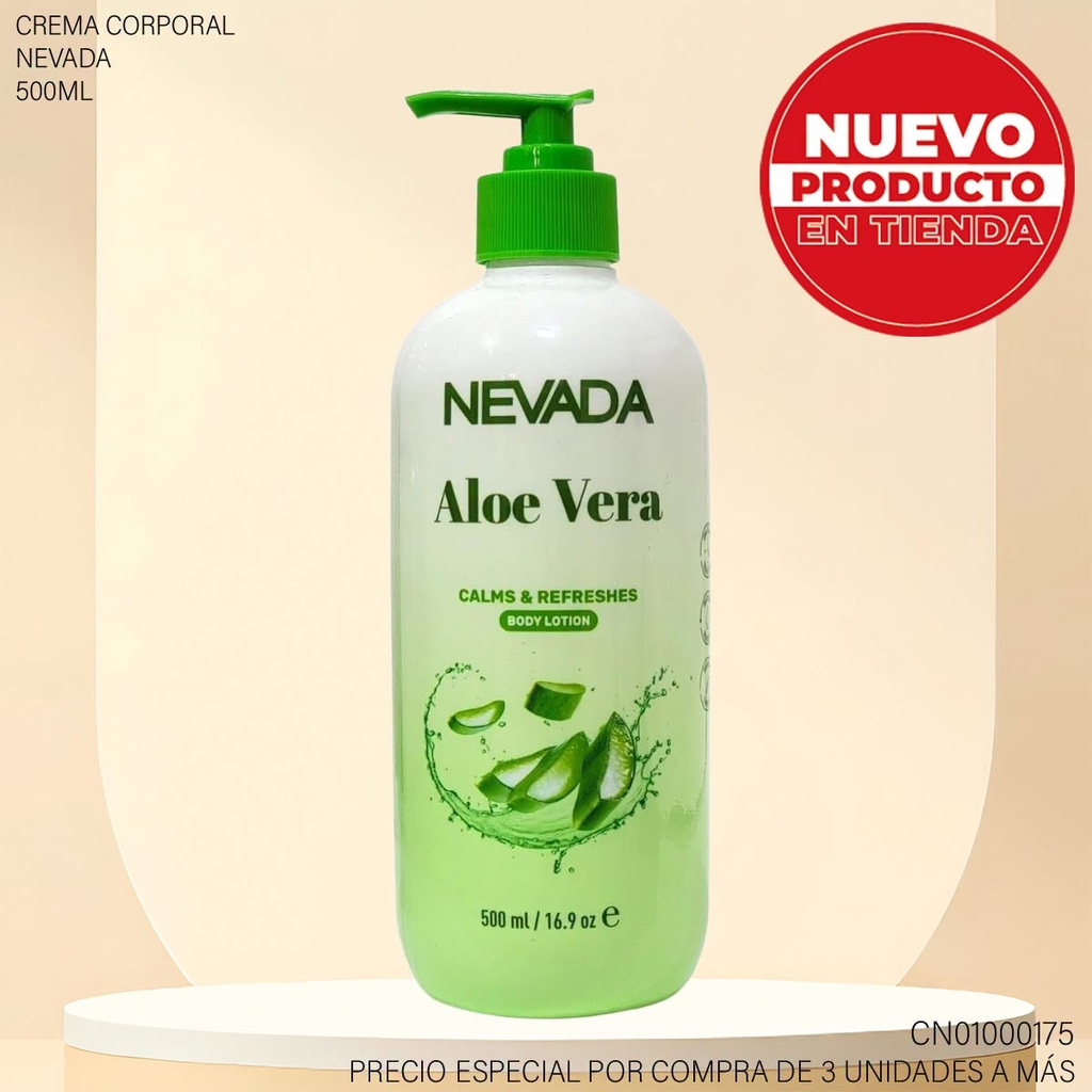 CREMA CORPORAL NEVADA ALOE VERA 500ML NV02985