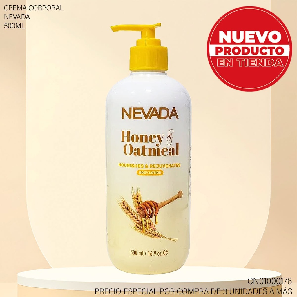 CREMA CORPORAL NEVADA HONEY & OATMEAL 500ML NV02990