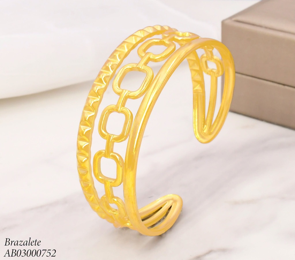 BRAZALETE ESLAB.CAD. BORDE CUADROS BA2455-20 (INV526)