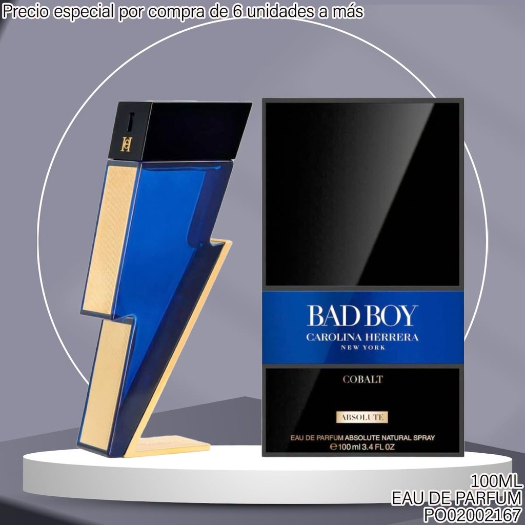 PERFUME BAD BOY CAROLINA HERRERA COBALT ABSOLUTE EDP 100ML