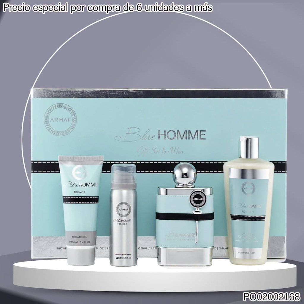 ESTUCHE PERFUME BLUE HOMME FOR MEN 100ML/50ML/100ML/250ML