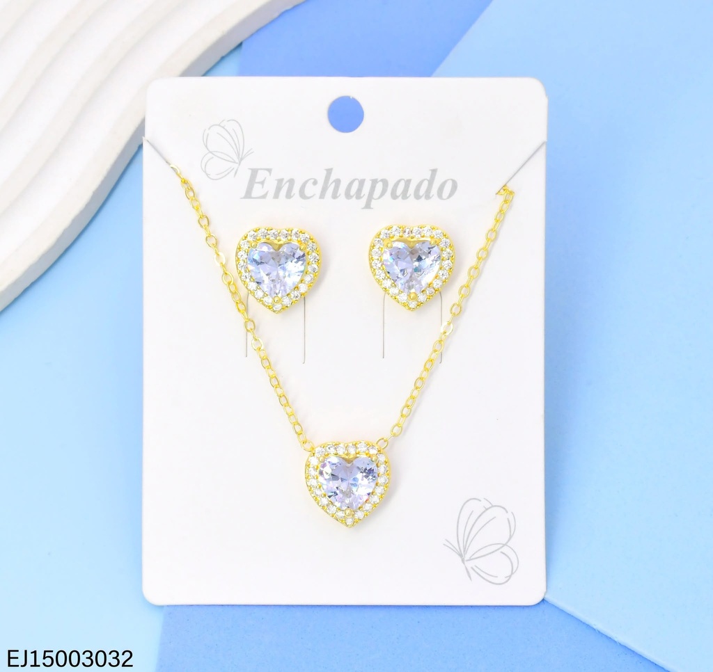 SET CORAZON ZIRC. CRISTAL SE1567-9 (INV526)