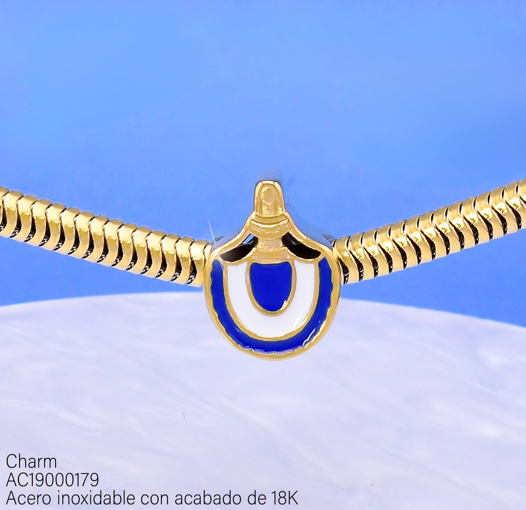 CHARMS ACERO INOX. ACABADO 18K. ANTORCHA (12) VE26