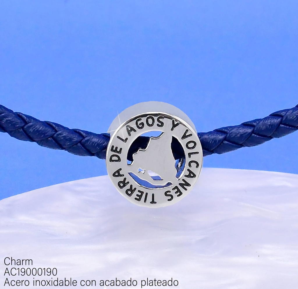 CHARMS ACERO INOX. ACABADO PLAT. T/L VOLCANES (21) VE26