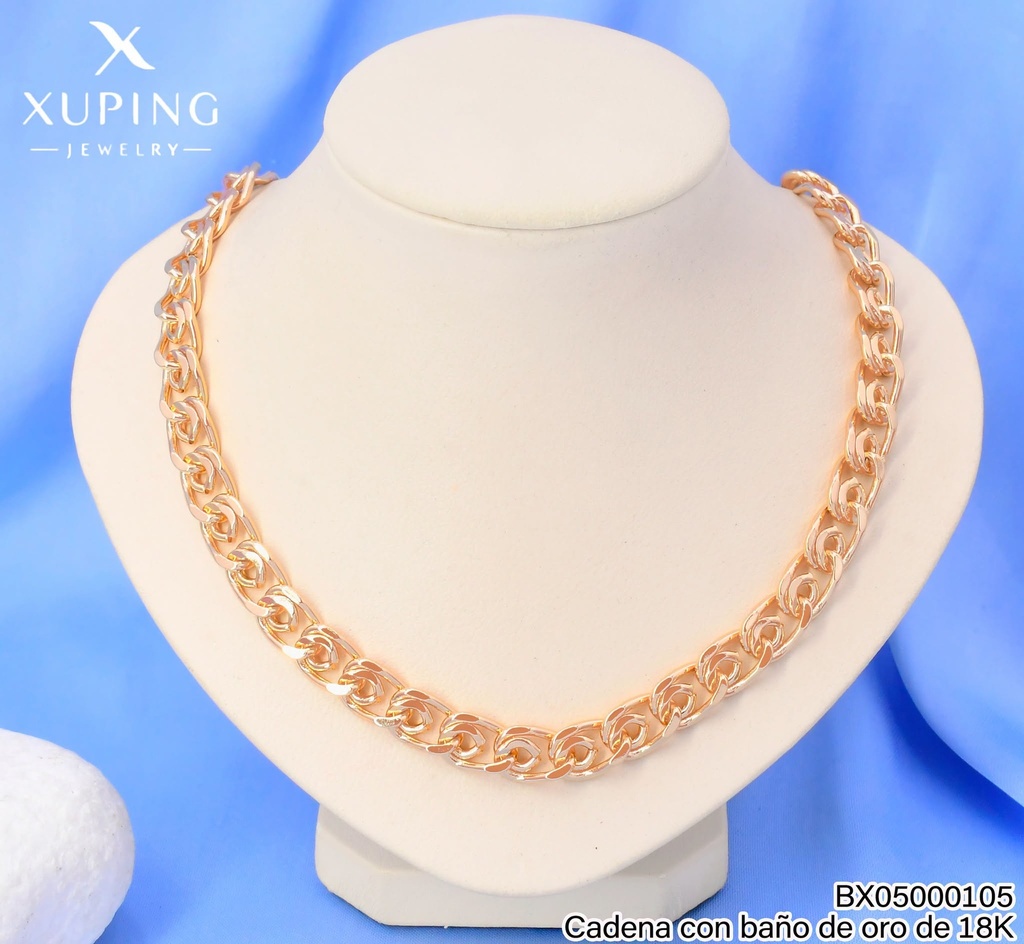 CADENA BAÑO DE ORO 18K.XUPING TEJIDO CHINO JDG-114F-50CM 27AGOS(XP)