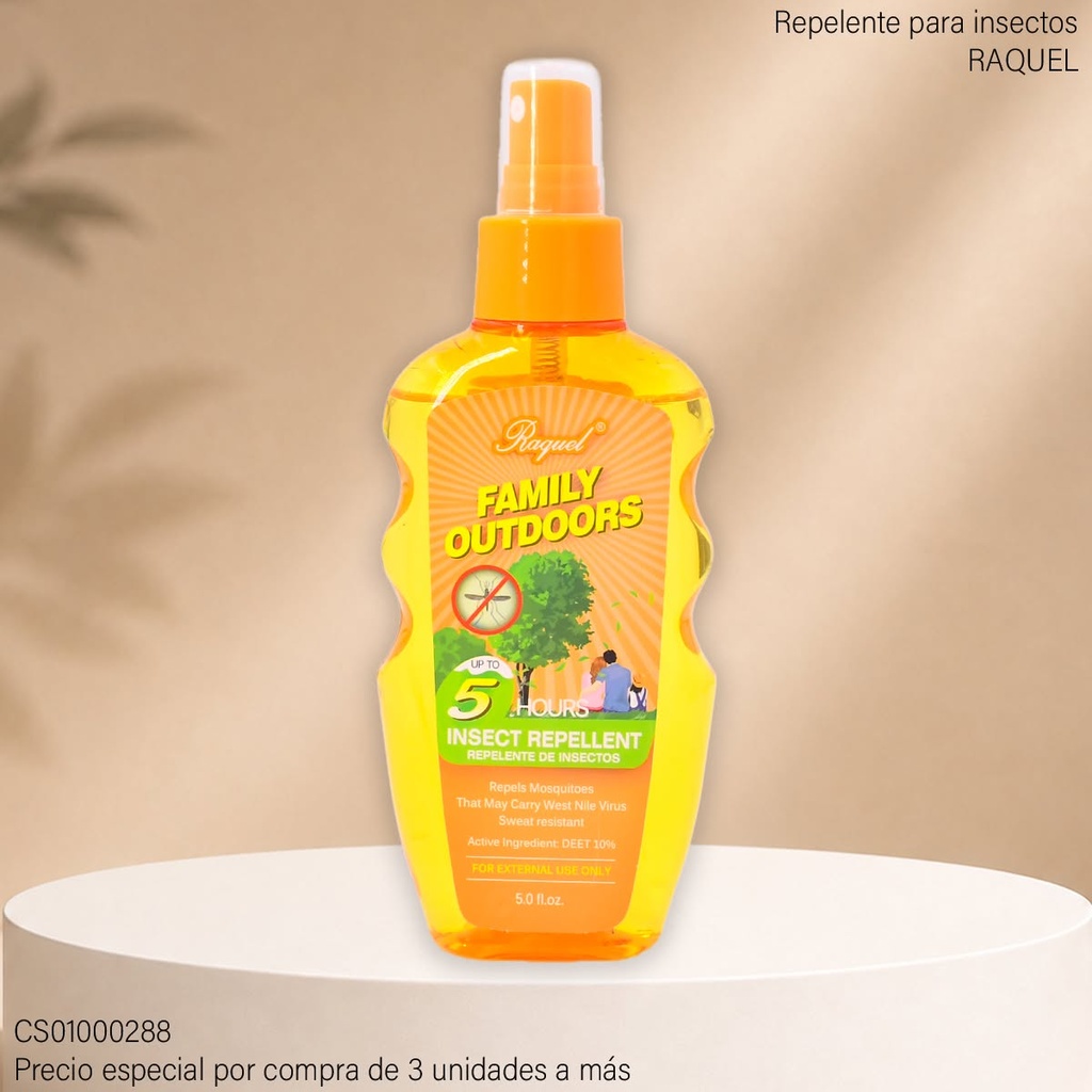 REPELENTE EN SPRAY RAQUEL "FAMILY OUTDOORS" 5 HRS 5.0 FL.OZ. 60172