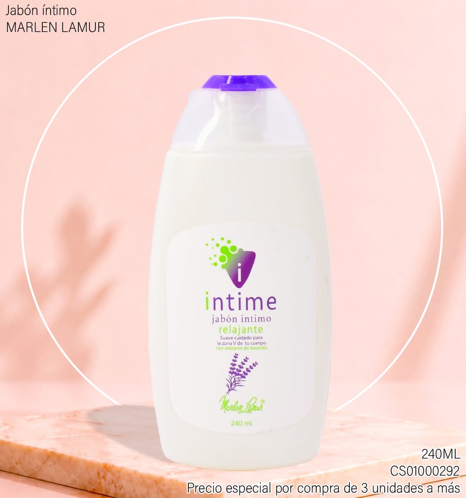 JABON INTIMO MARLEN LAMUR RELAJANTE LAVANDA  240ML 10100L