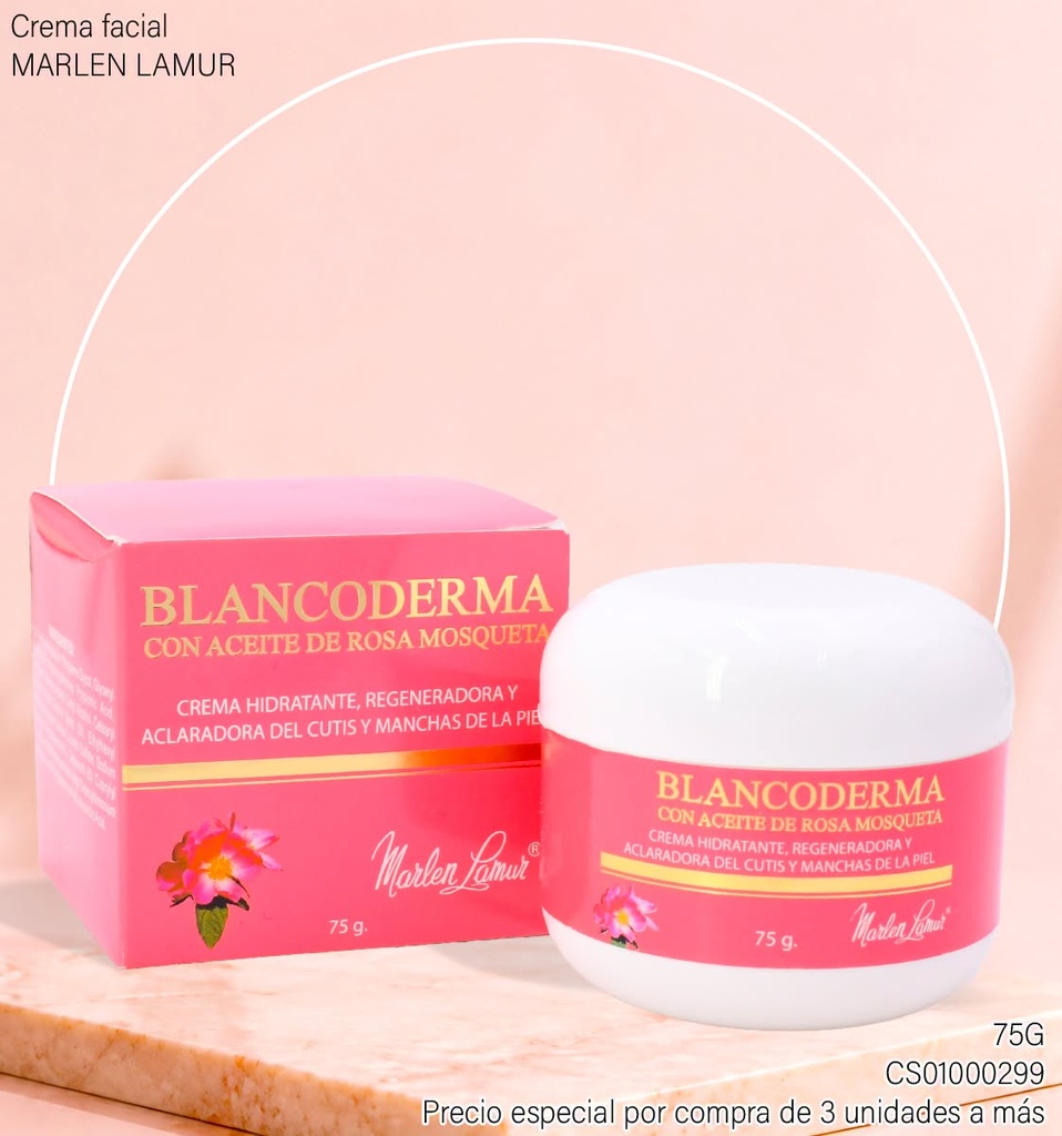 CREMA BLANCODERMA ACLARADORA ROSA MOSQUETA MARLEN LAMUR 75G. 10002F