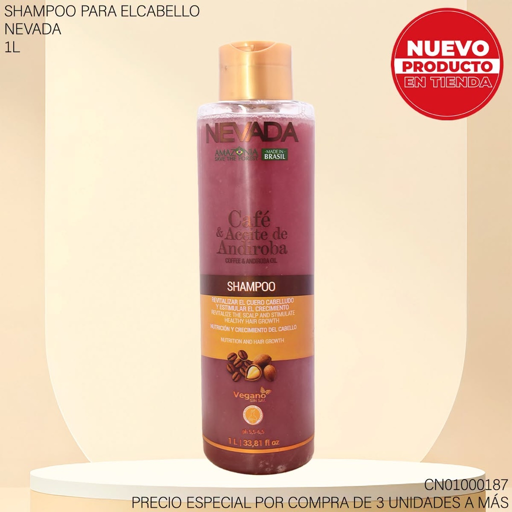 SHAMPOO NEVADA 1L CAFE & ACEITE DE ANDIROBA 136