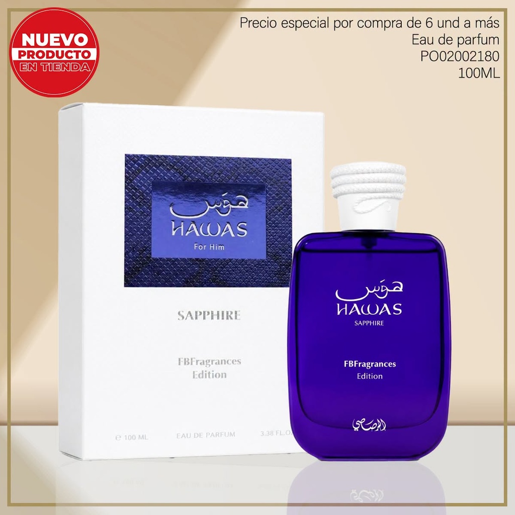 PERFUME HAWAS SAPPHIRE RASASI FOR HIM EDP 100ML