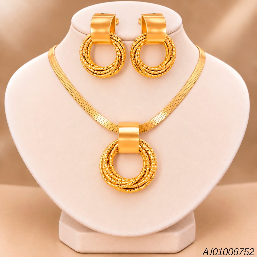 SET "D" C/CIRCULOS DIAMANTADOS ENTRELAZADOS WH260612