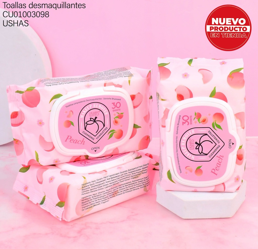 TOALLAS DESMAQUILLANTE PEACH HA595
