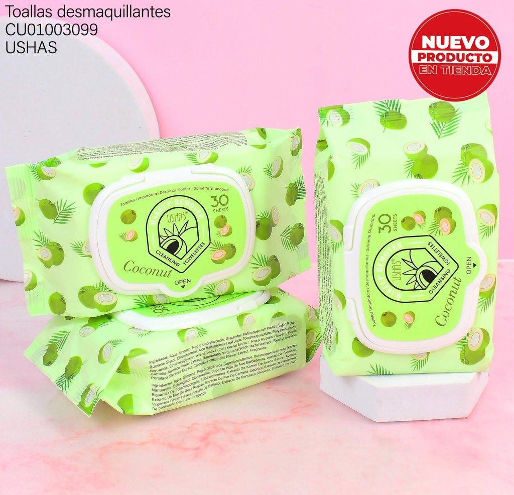 TOALLAS DESMAQUILLANTE COCONUT HA596