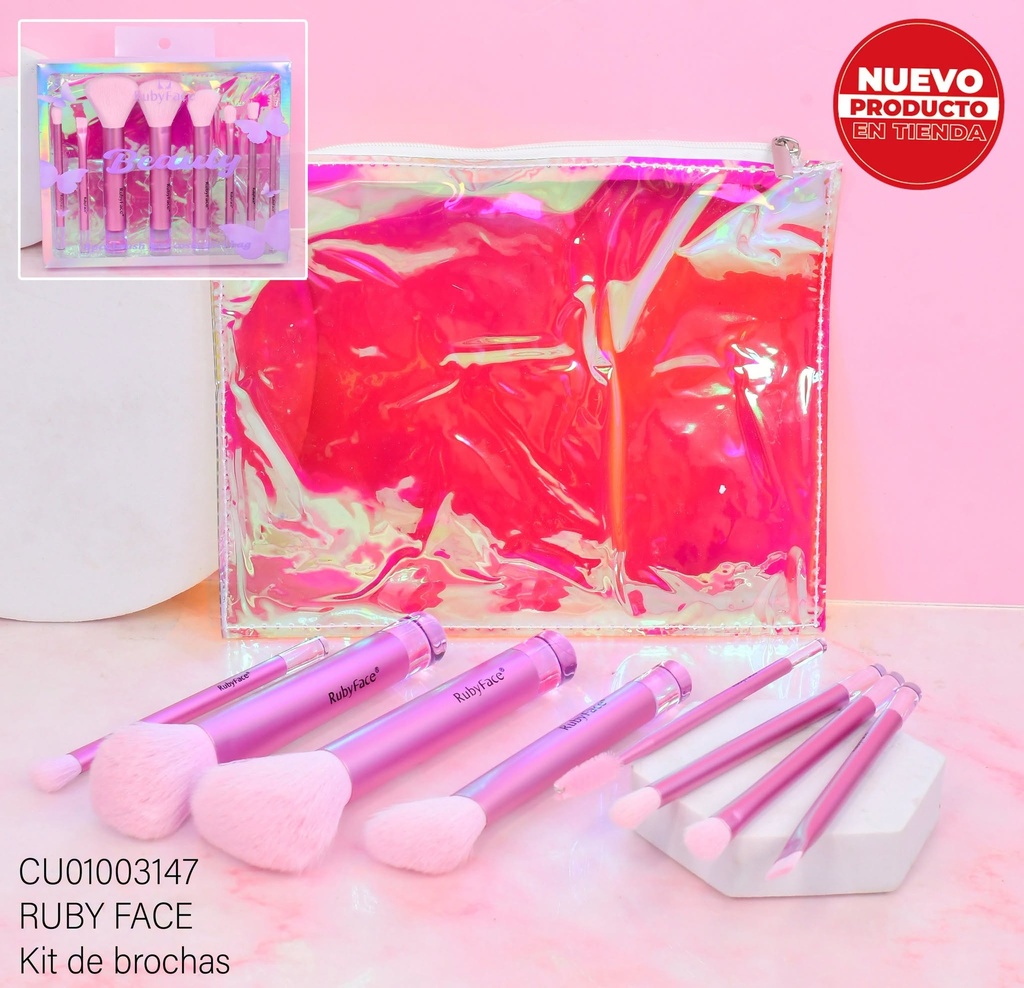 SET BROCHA 8PCS BEAUTY MARIPOSA TMRT08
