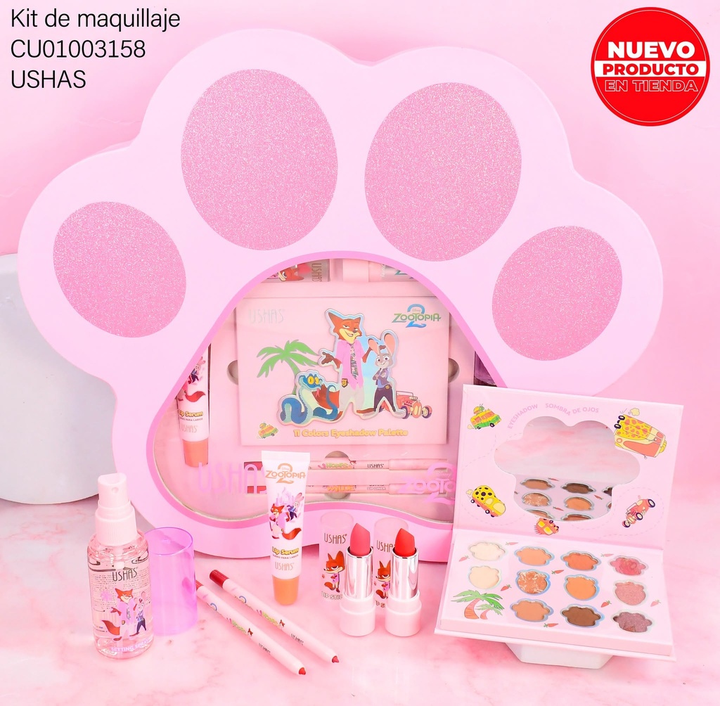 SET DE MAQUILLAJE 7PCS USHAS ZOOTOPIA UDS013