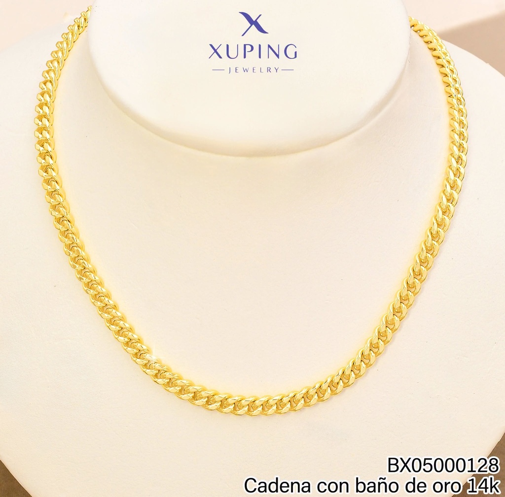 CADENA BAÑO DE ORO 14K.XUPING MARTILLADA 60CM X001218684 (XP)