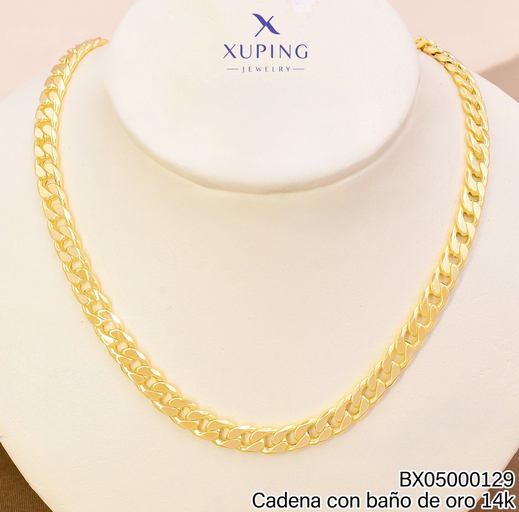 CADENA BAÑO DE ORO 14K.XUPING MARTILLADA 49.5CM X000934261 (XP)