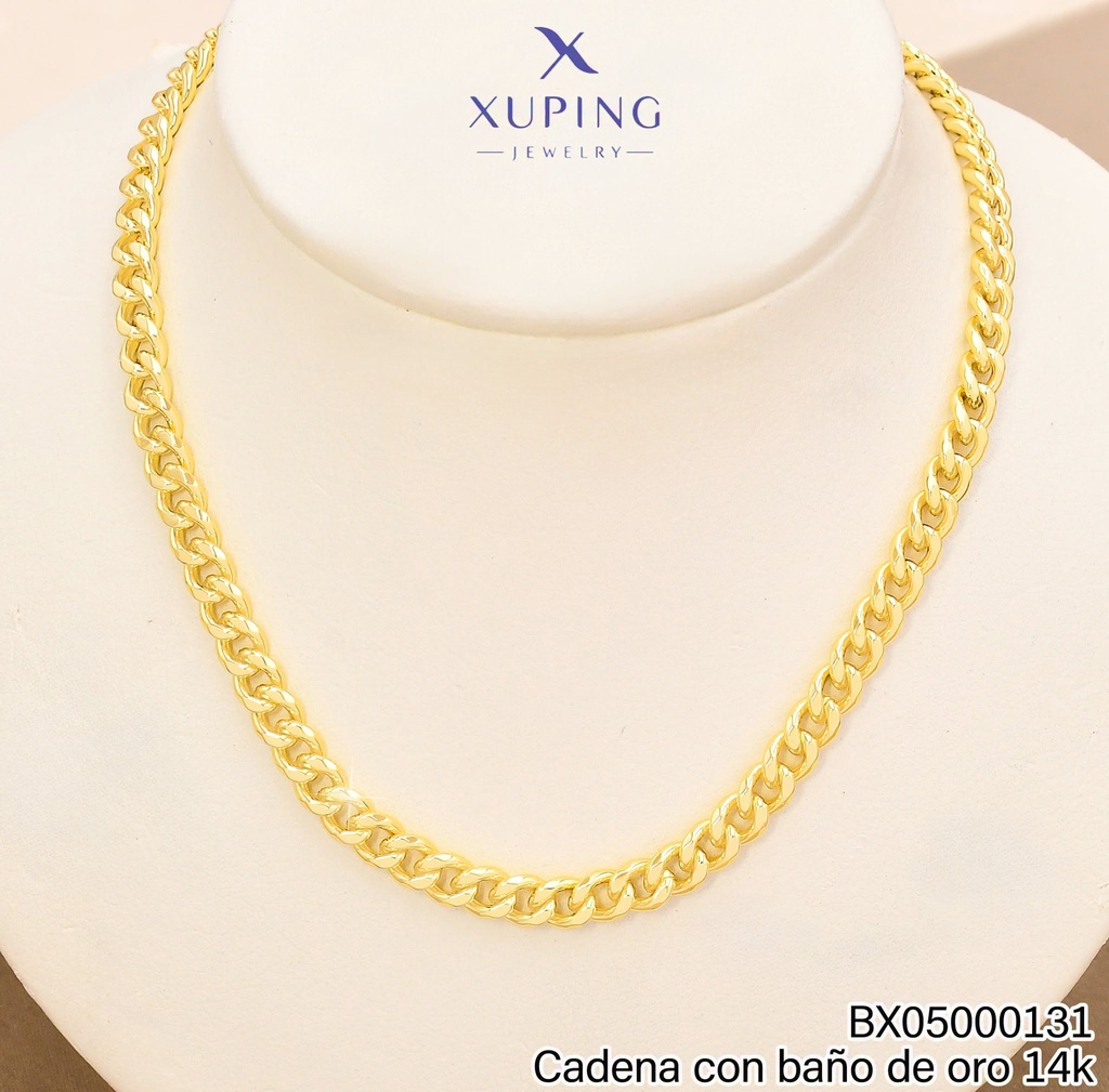CADENA BAÑO DE ORO 14K.XUPING MARTILLADA 54.5CM X000984489 (XP)
