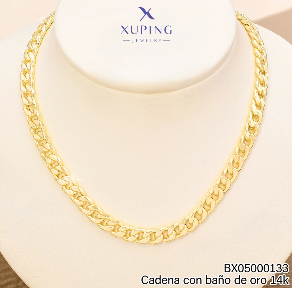 CADENA BAÑO DE ORO 14K.XUPING MARTILLADA 49.5CM X000934262 (XP)