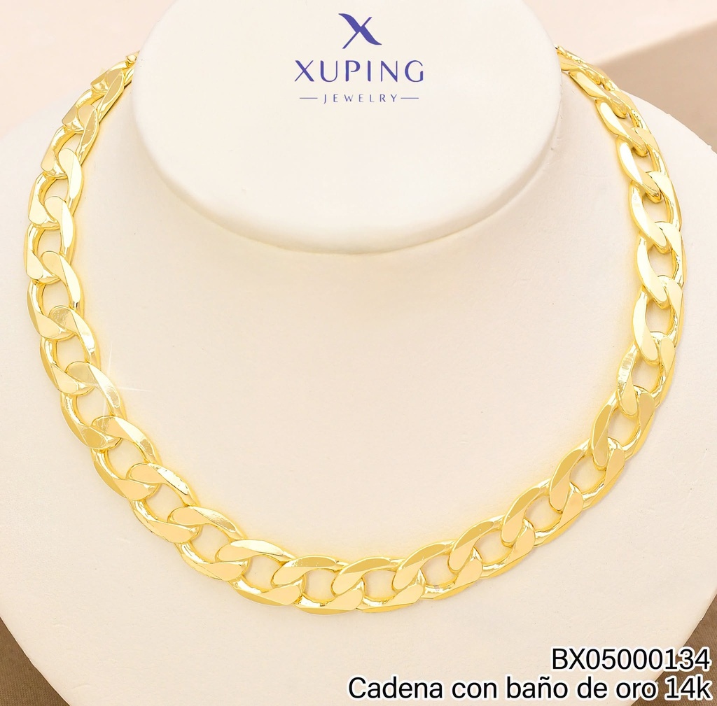 CADENA BAÑO DE ORO 14K.XUPING MARTILLADA GR.50CM X000987045 (XP)