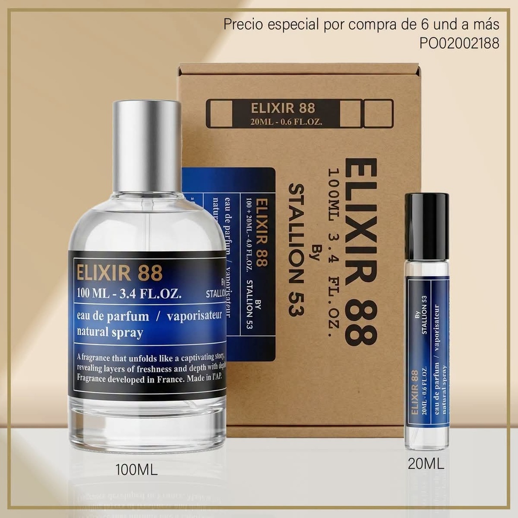 ESTUCHE 3PCS PERFUMES EMPER ELIXIR 88 BY STALLION 53 MEN 100ML
