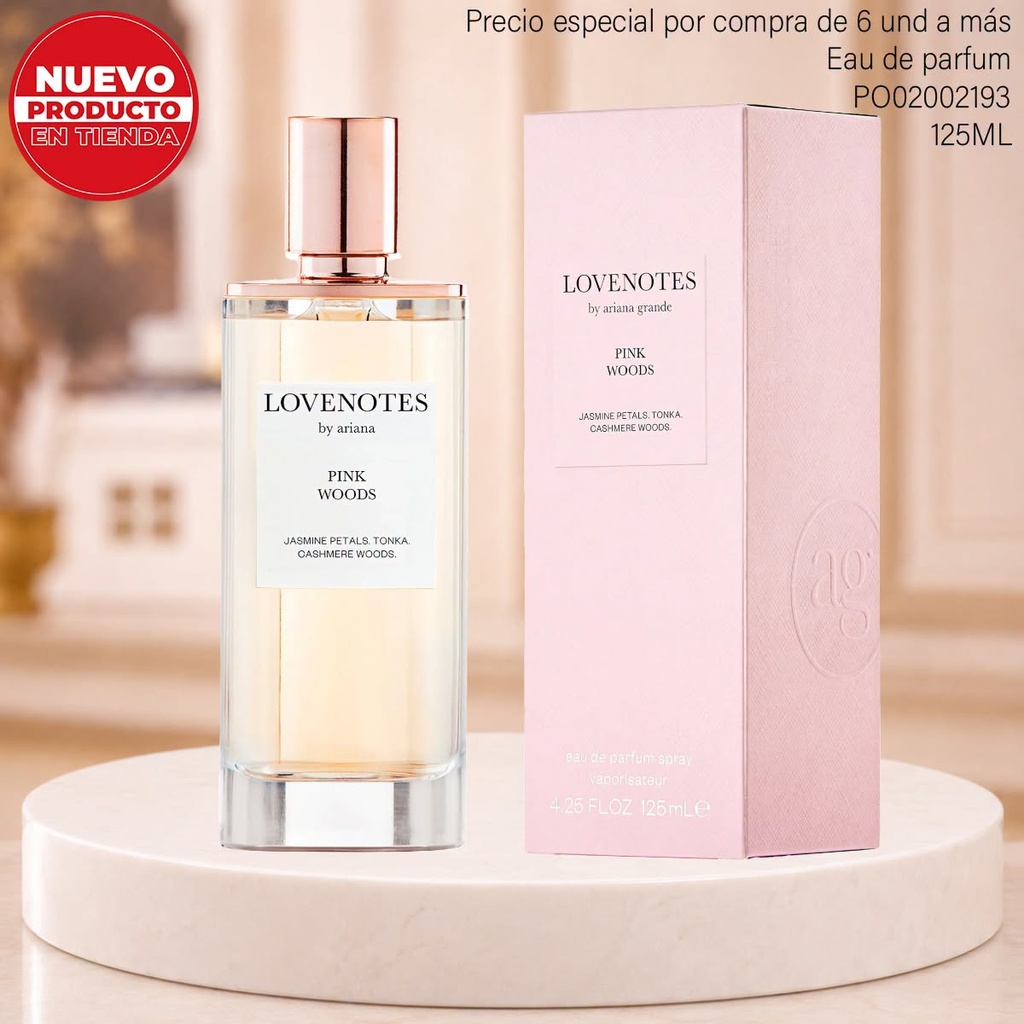 PERFUME LOVENOTES PINK WOODS ARIANA GRANDE EDP 125ML