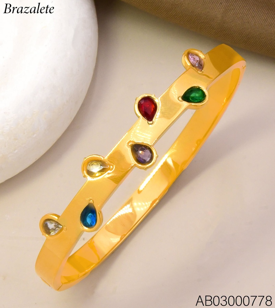 BRAZALETE ZIRC. GOTA COLORES KB216244 (KS26)