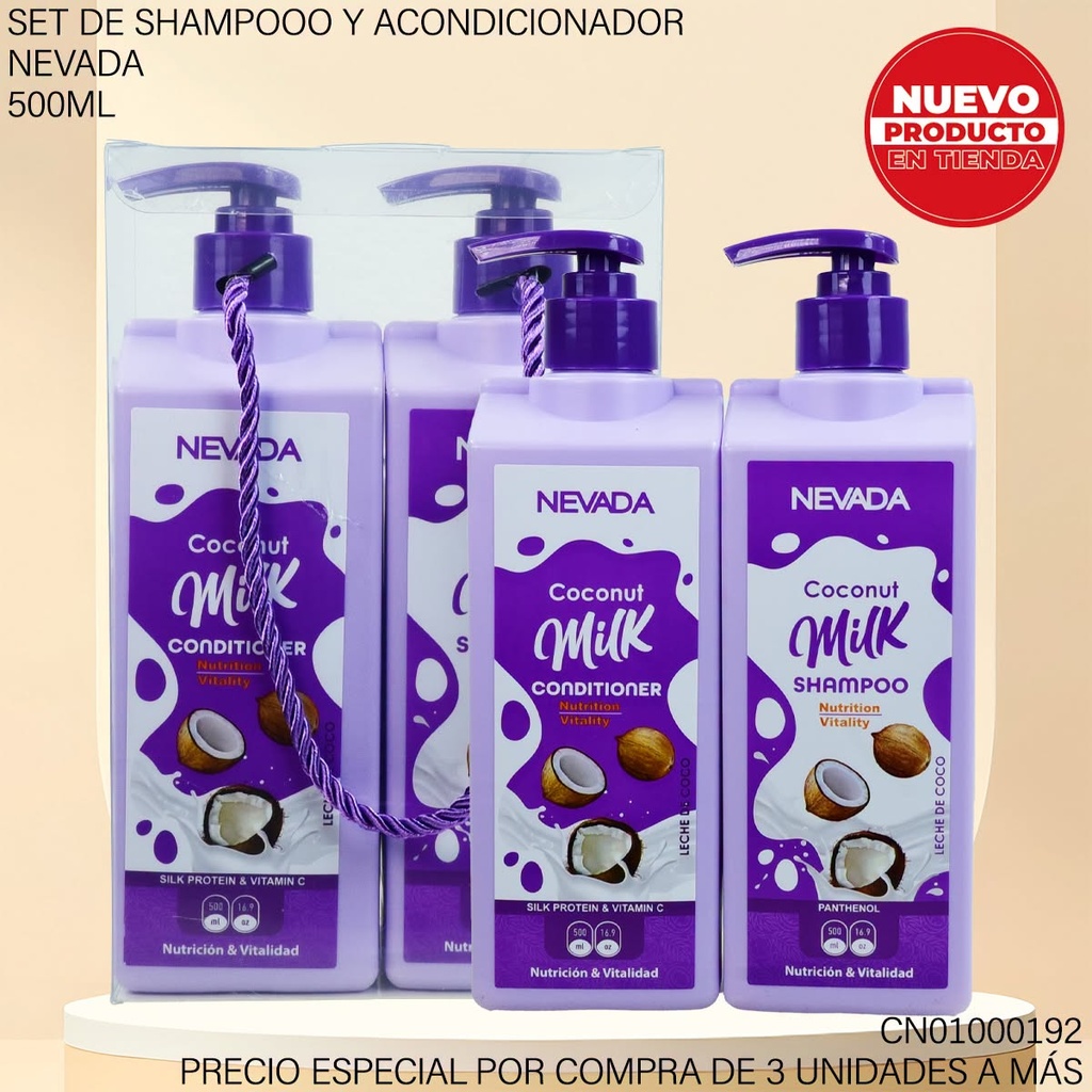 SET 2PCS CAPILAR NEVADA 500ML COCONUT MILK NV92515/NV92533
