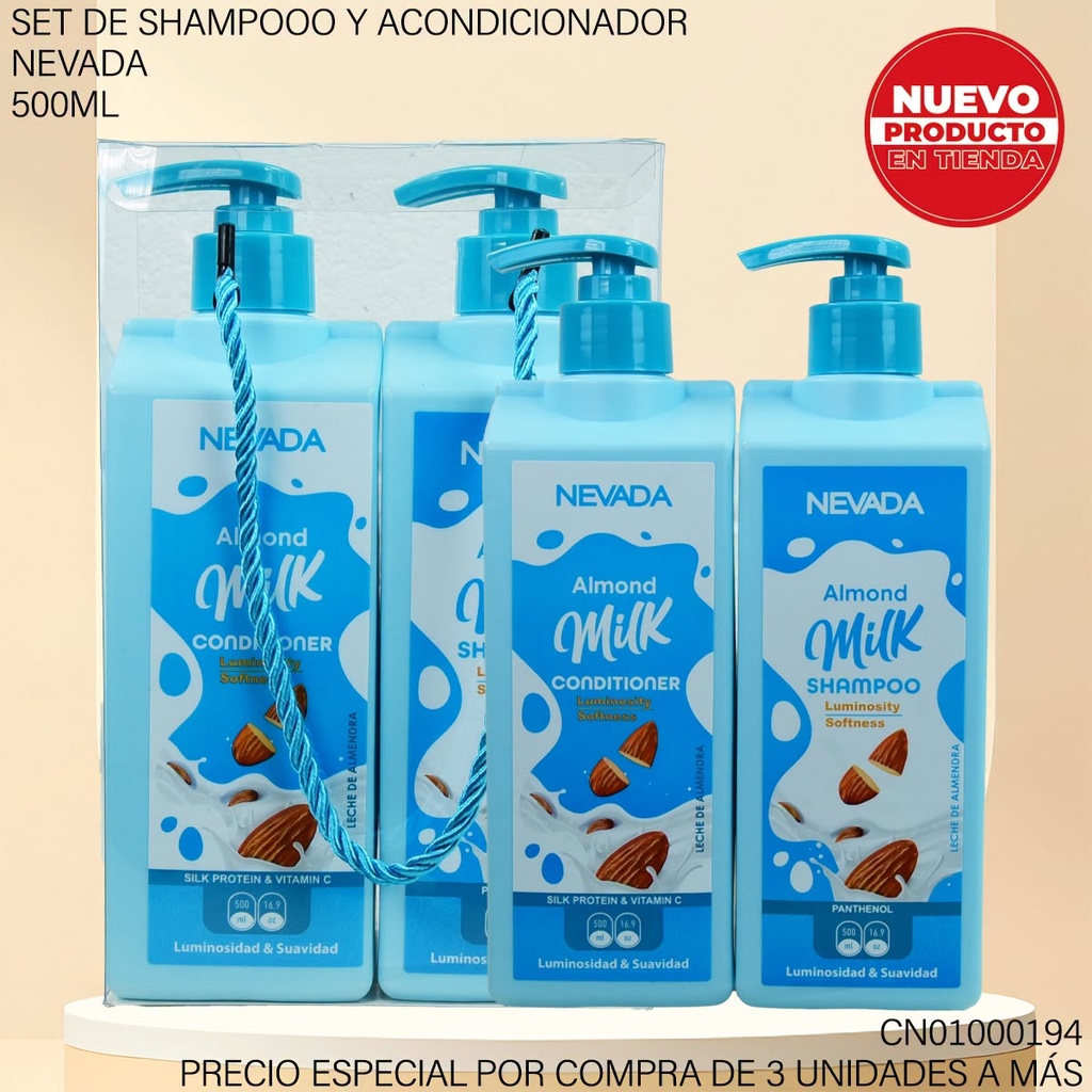 SET 2PCS CAPILAR NEVADA 500ML ALMOND MILK NV92534/NV92517
