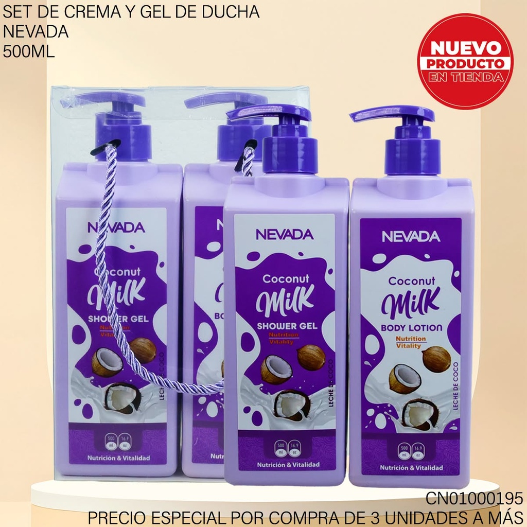SET 2PCS CUIDADO NEVADA 500ML COCONUT MILK NV92536/NV92516