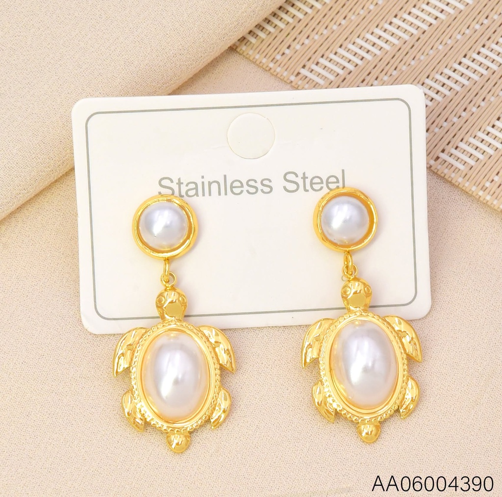 ARETES PERLA/TORTUGA PERLA COLGANTE KE124045 (KS26)