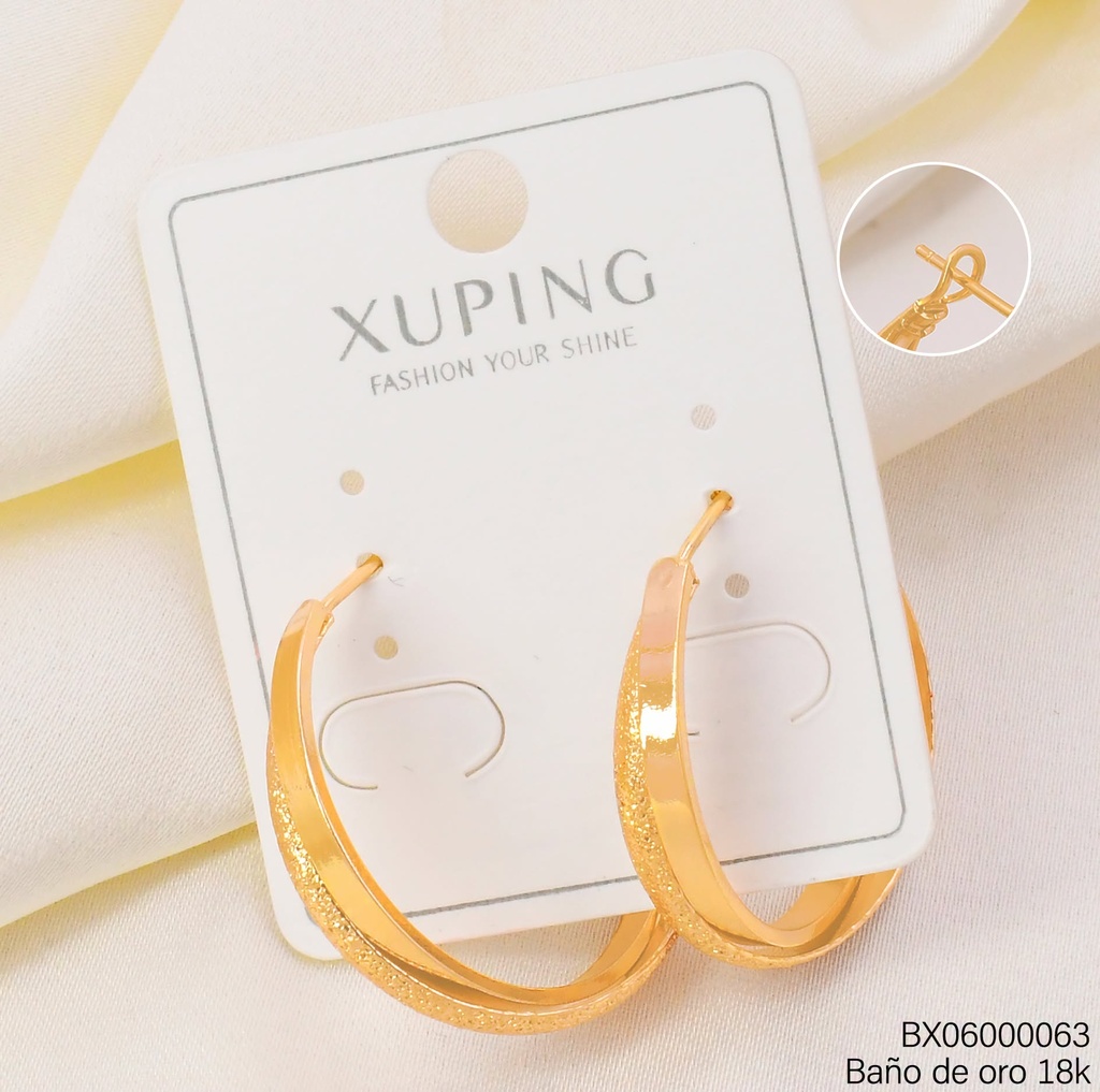 ARGOLLA BAÑO DE ORO 18K.LISAS-DIAMANTADAS 30MM X000914064