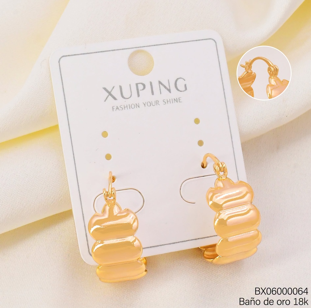 ARGOLLA BAÑO DE ORO 18K.RECT.OV.HORIZONTAL 20MM X000453986