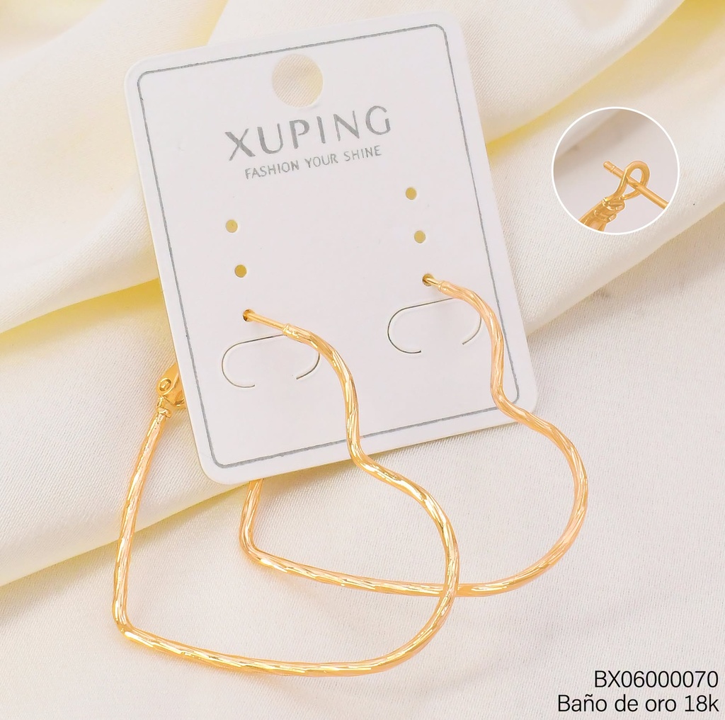 ARGOLLA BAÑO DE ORO 18K.CROQUI CORAZON 44MM X001220877