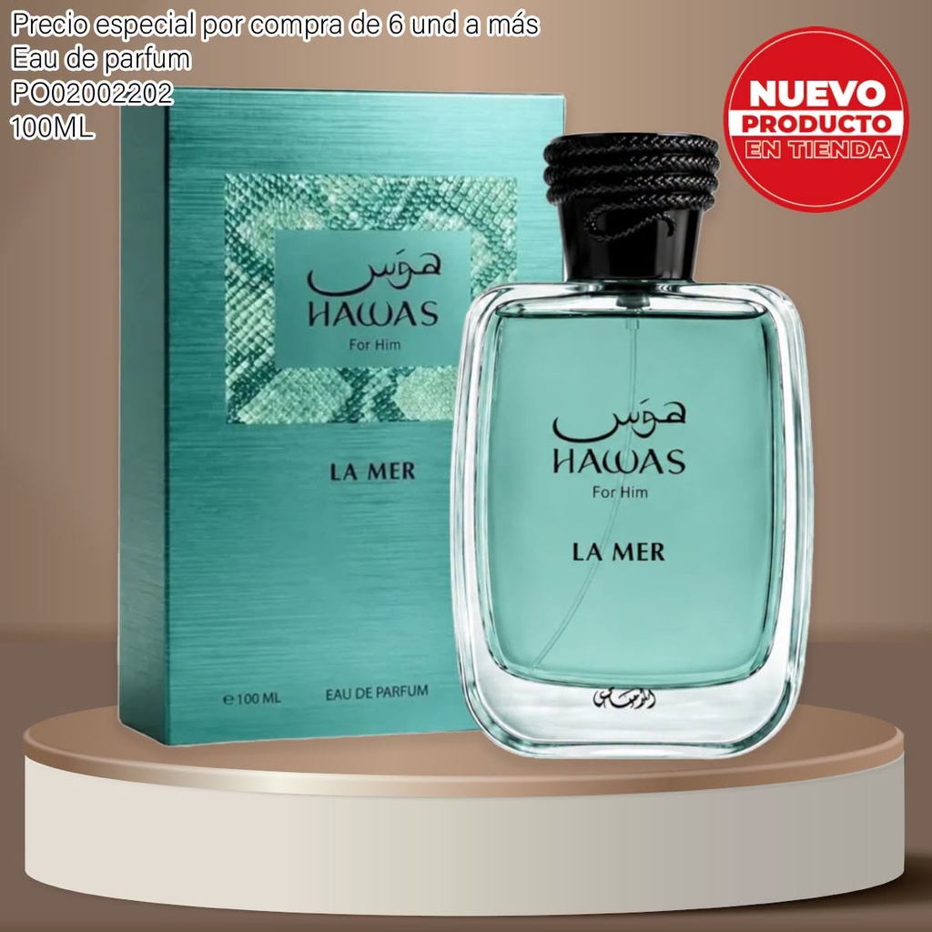PERFUME ORIGINAL RASASI HAWAS LA MER FOR HIM EDP SP 100ML