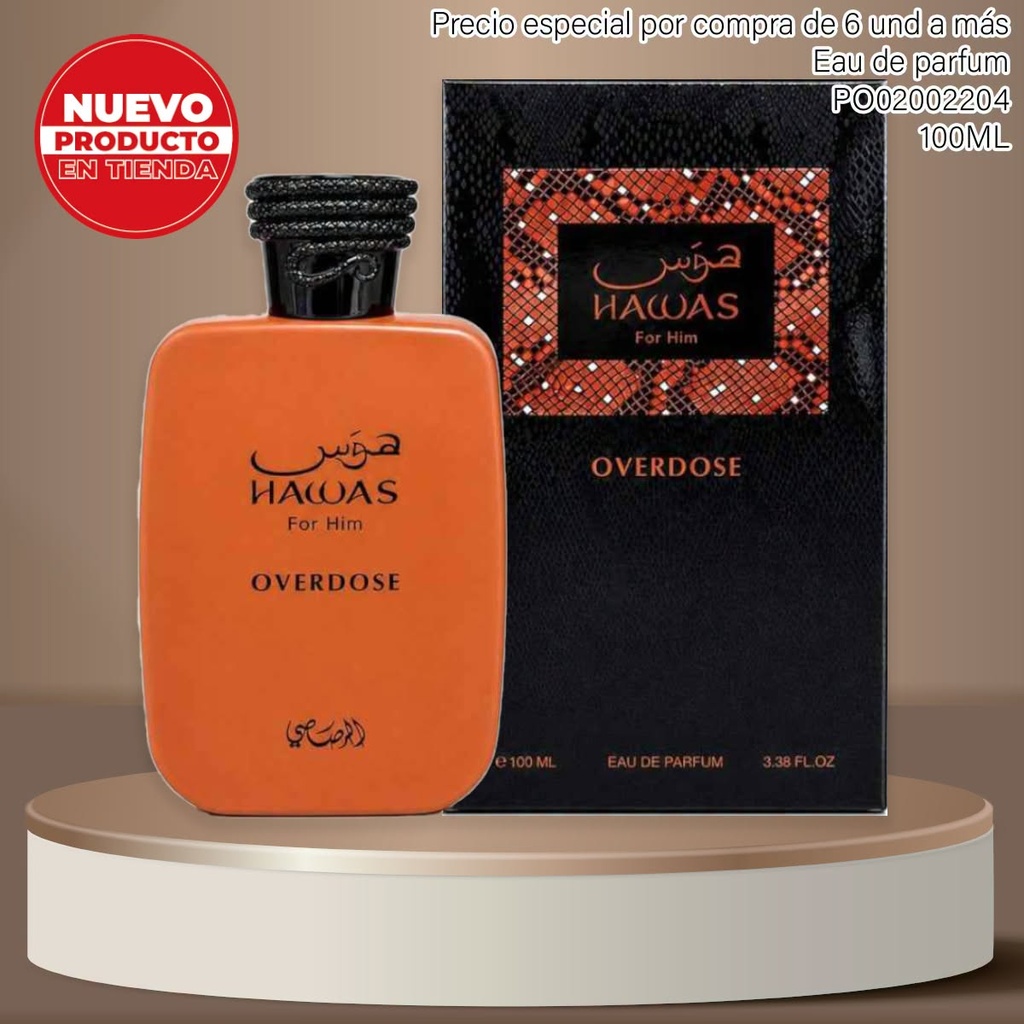 PERFUME ORIGINAL RASASI RASASI HAWAS OVERDOSE FOR HIM EDP SP 100 ML